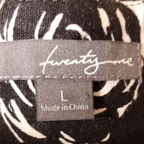 Twentyone Womens Black Floral Linen Blend A Line Short Skirt Large - Picture 5 of 6